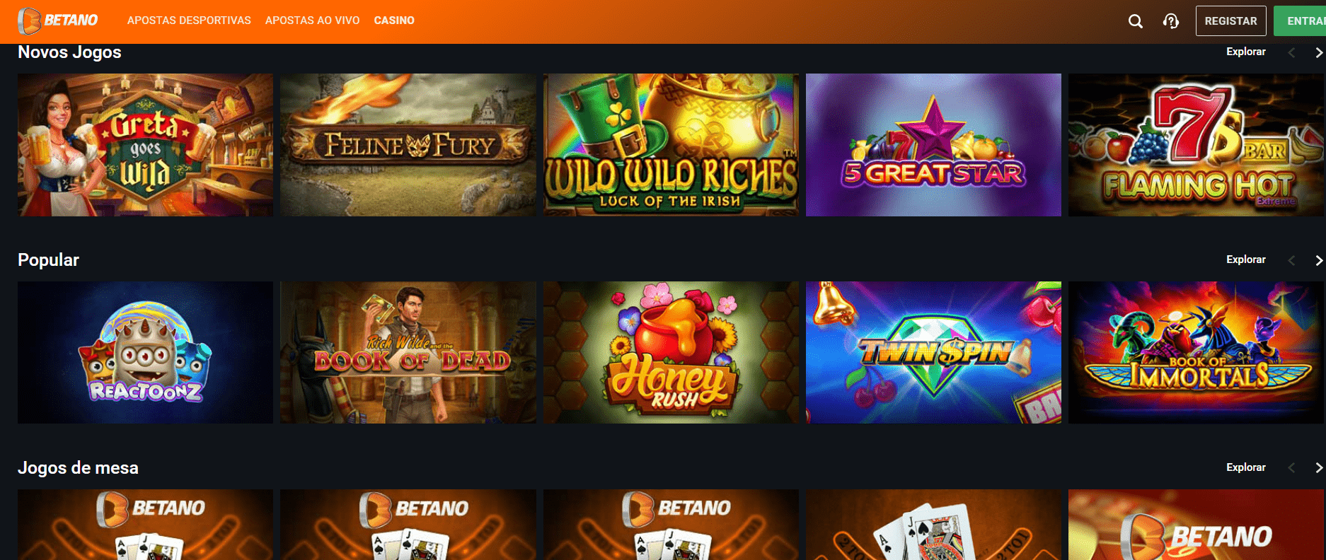Betano Casino Jogos