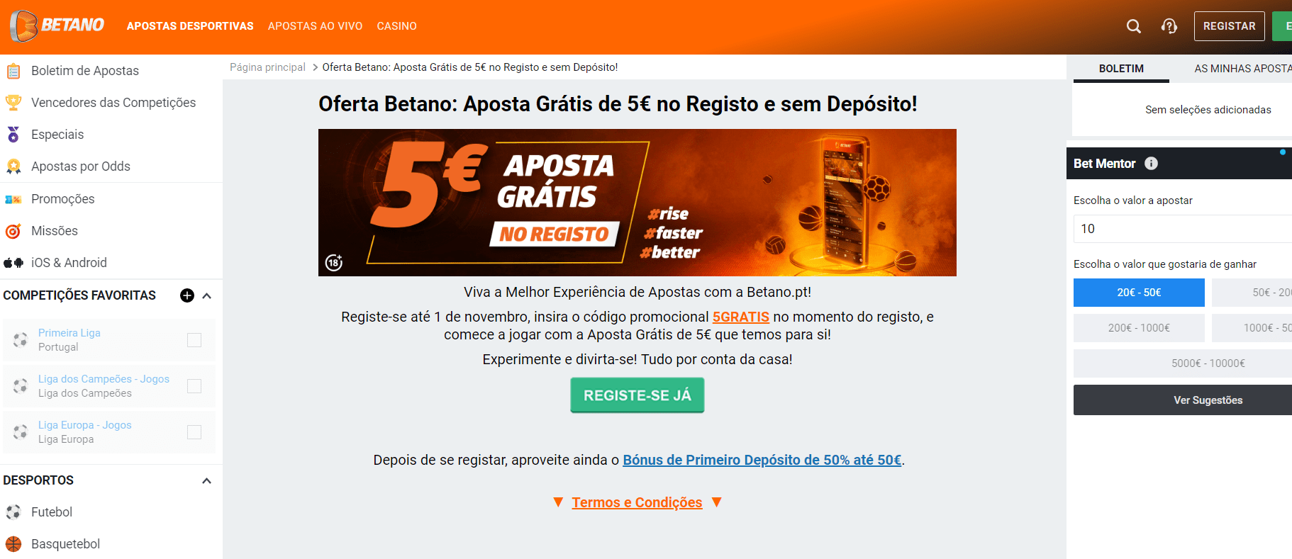 Betano pt promo