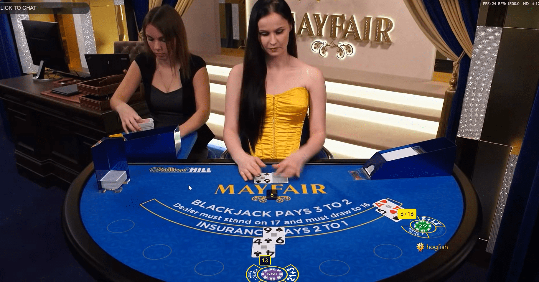 blackjack ao vivo analise