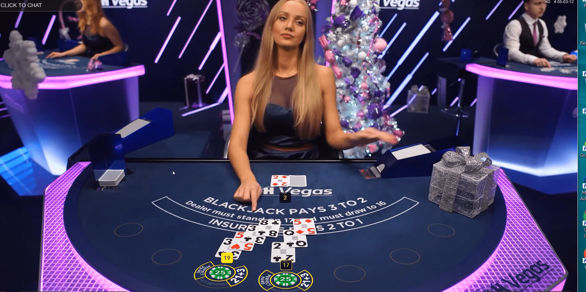 blackjack ao vivo
